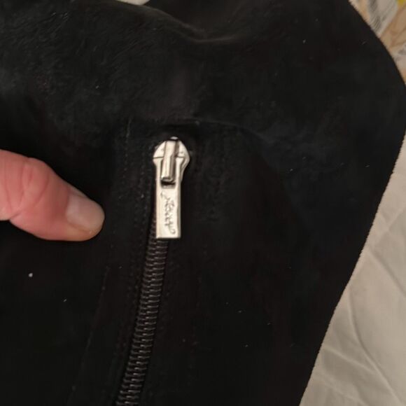 Jewel Badley Mischka Womens Black NWT Evalina Block Heel Boots 9.5 - Picture 14 of 16